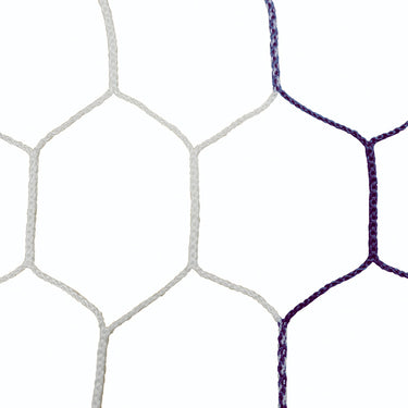 Soccer Goal Replacement Nets (5-1/2 in. Hex - 5mm Braided Two-Tone Mesh) - Nova World Classic Box Goal (8 ft.H x 24 ft.W x 6 ft.B x 6 ft.D) (Black/White)